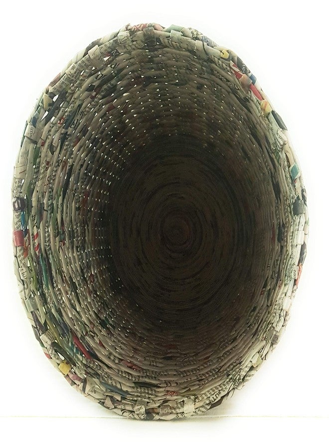 Sonas Creation Paperus, Natural, Open-top Dustbin, Waste Basket, Paper Bin, Trash Can, Storage Basket, Standard Size 10 Liter, 11 inch Tall, Eco-Friendly, Handmade, of Paper Ropes - Image 3
